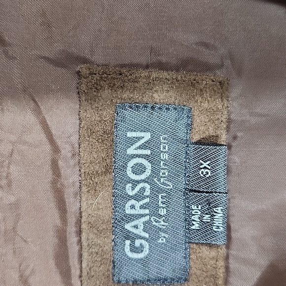 Garson By Rem Garson Brown Genuine Leather Shacket Jacket Vintage Womens 3X - Picture 5 of 8